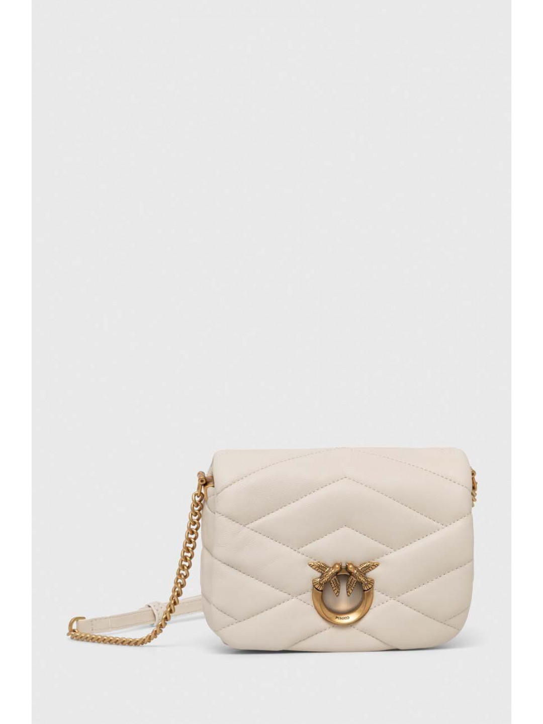 Kožená kabelka Pinko bílá barva 101584 A1ET